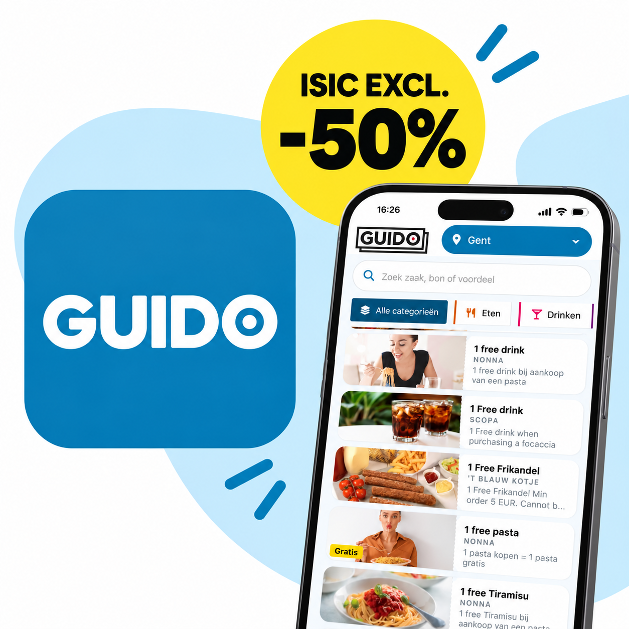 Guido City App – 50% korting