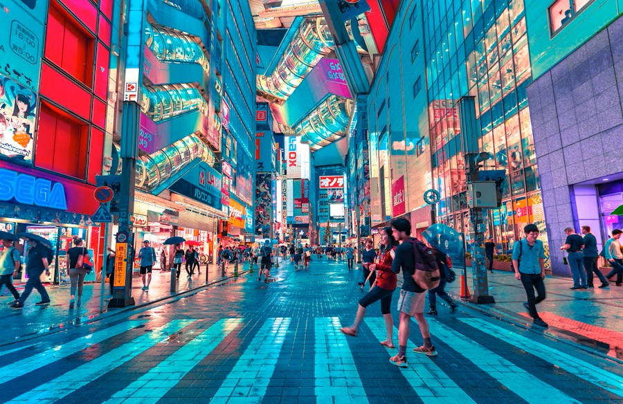 Stadsbeeld van Tokyo